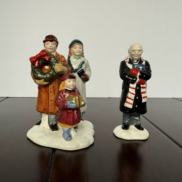 Department 56 Other - Dept 56 Snow Village Going To The Chapel Set Of 2 Ceramic Hand Painted #5476-3‎
